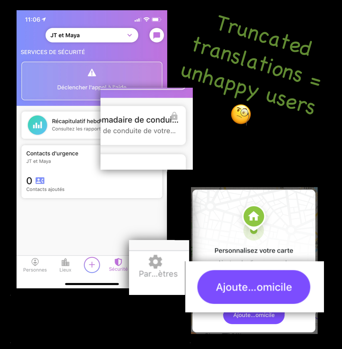 Broken translated strings in the Life360 app
